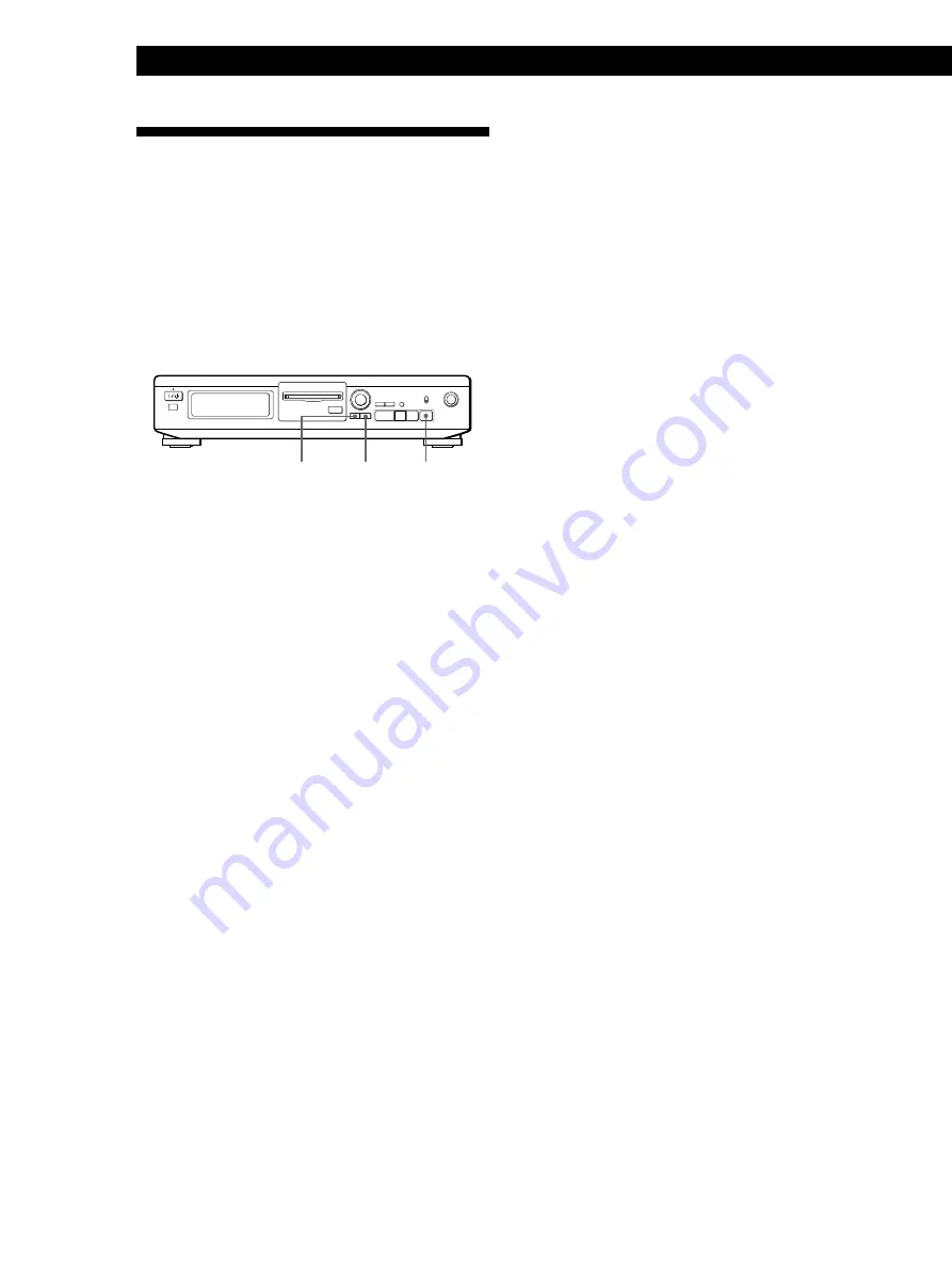 Sony MDS-JE320  / Mode d’emploi Operating Instructions Manual Download Page 40