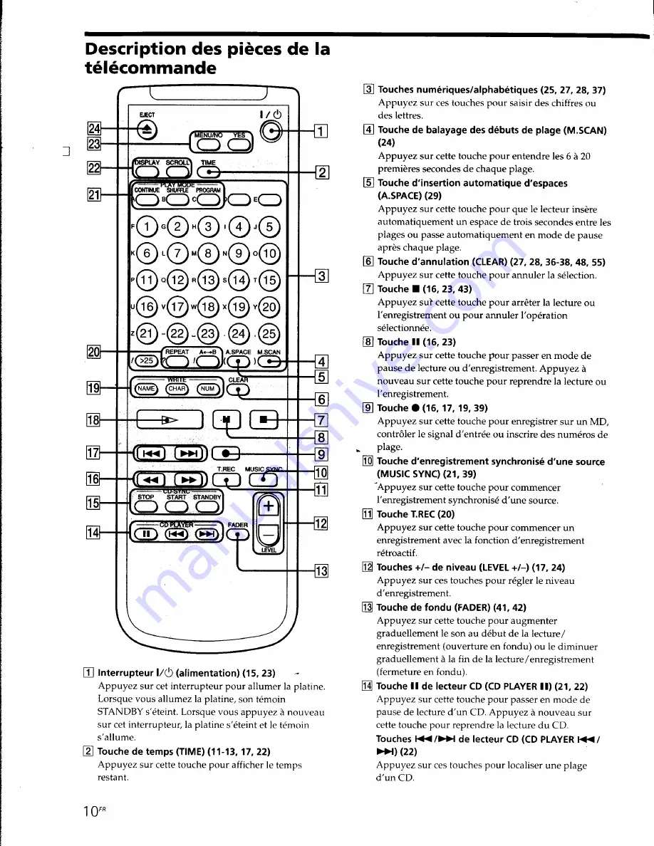 Sony MDS-JE630 Operating Instructions Manual Download Page 66