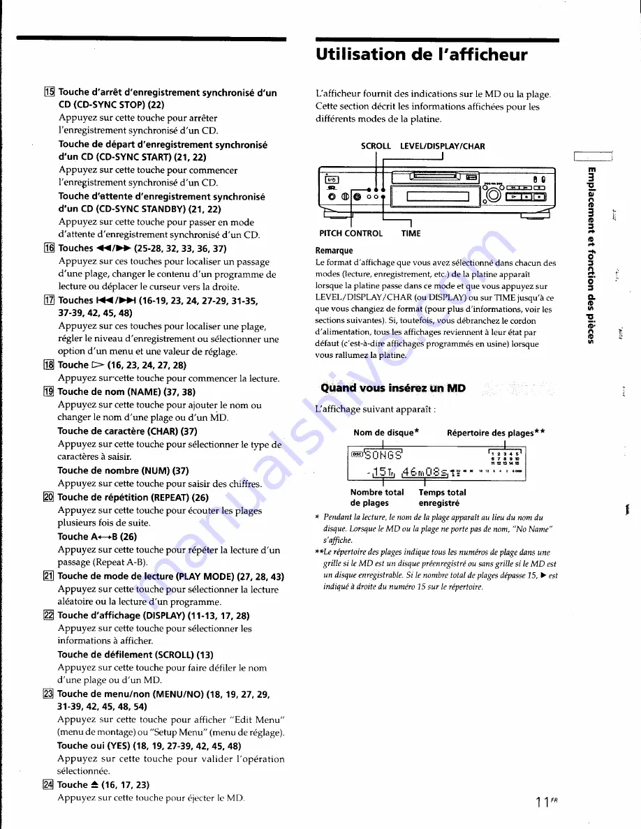 Sony MDS-JE630 Operating Instructions Manual Download Page 67