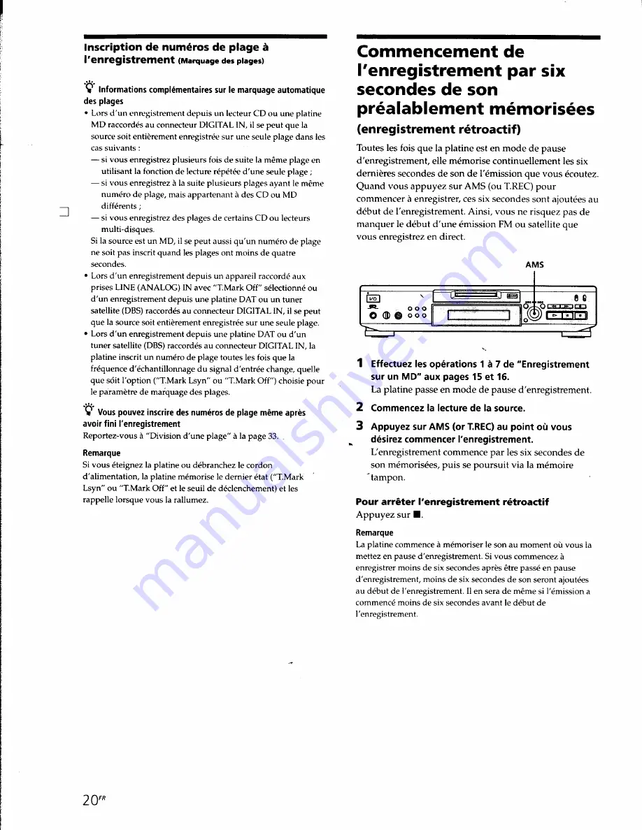 Sony MDS-JE630 Operating Instructions Manual Download Page 76