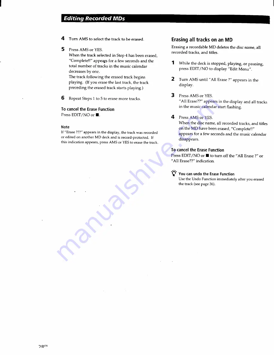 Sony MDS-PC1 Operating Instructions Manual Download Page 29