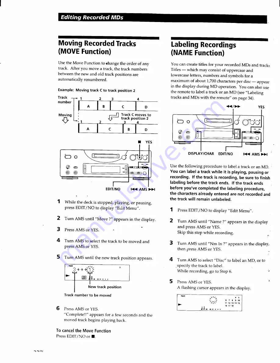 Sony MDS-PC1 Operating Instructions Manual Download Page 32