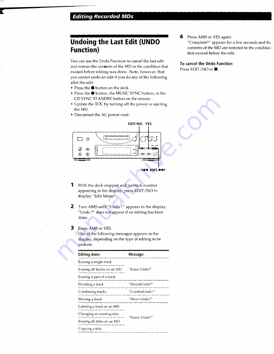 Sony MDS-PC1 Operating Instructions Manual Download Page 35