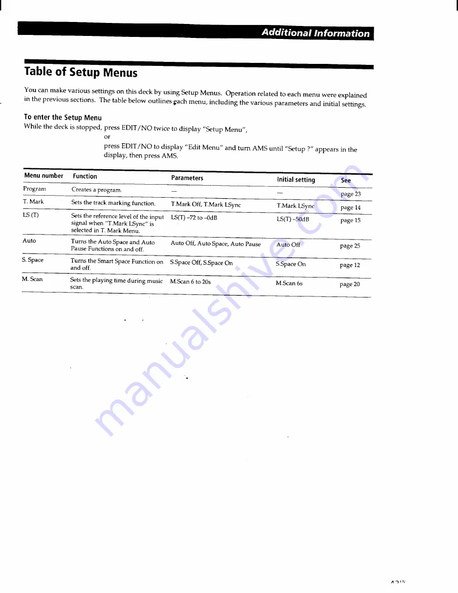 Sony MDS-PC1 Operating Instructions Manual Download Page 43