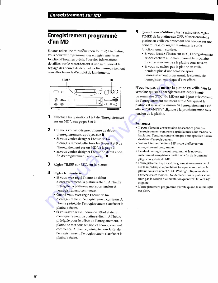 Sony MDS-PC1 Скачать руководство пользователя страница 62