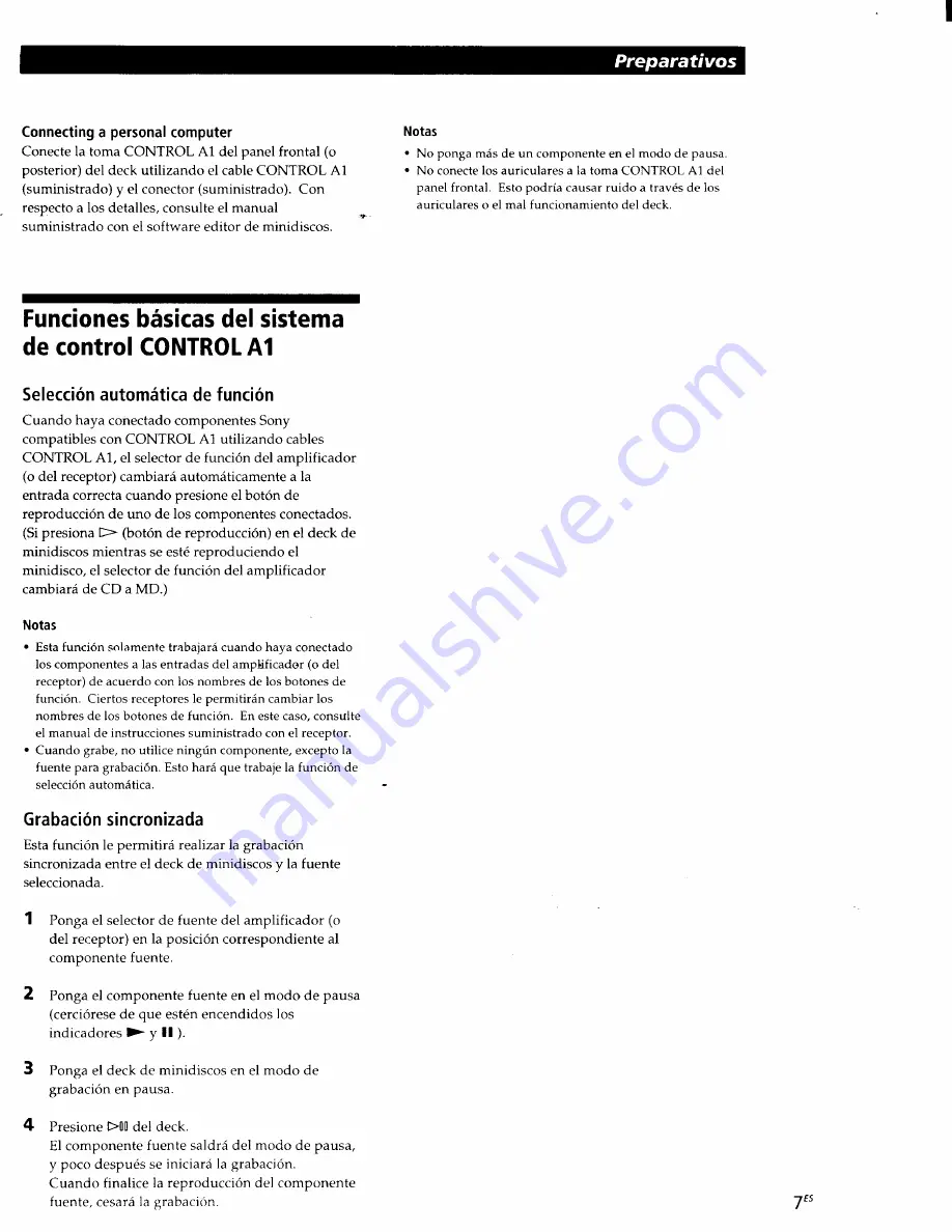 Sony MDS-PC1 Operating Instructions Manual Download Page 95