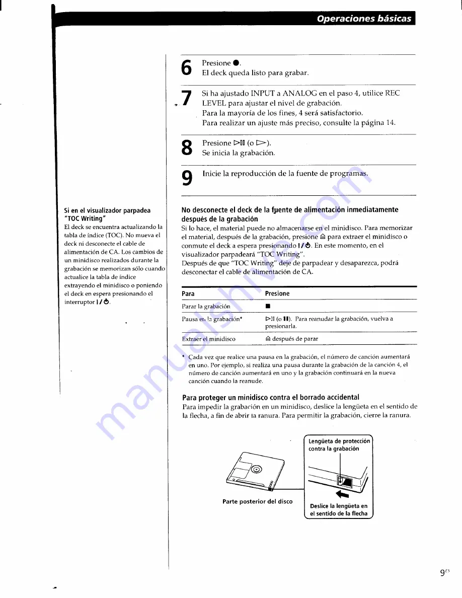 Sony MDS-PC1 Operating Instructions Manual Download Page 97