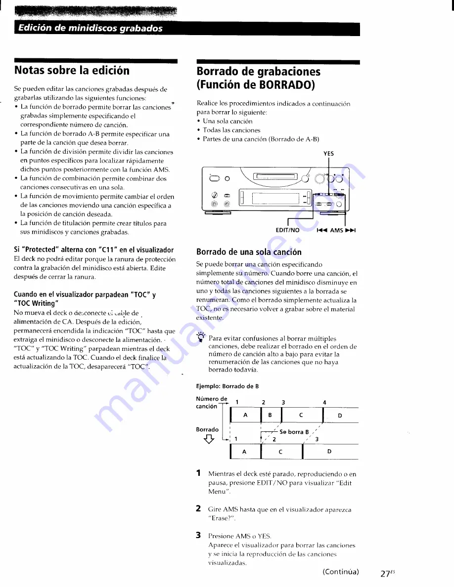 Sony MDS-PC1 Operating Instructions Manual Download Page 115