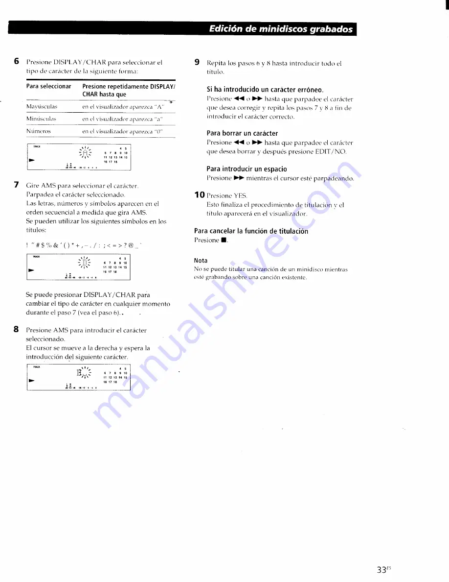 Sony MDS-PC1 Скачать руководство пользователя страница 121