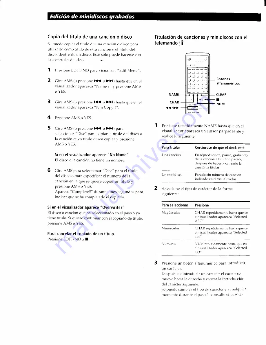 Sony MDS-PC1 Operating Instructions Manual Download Page 122