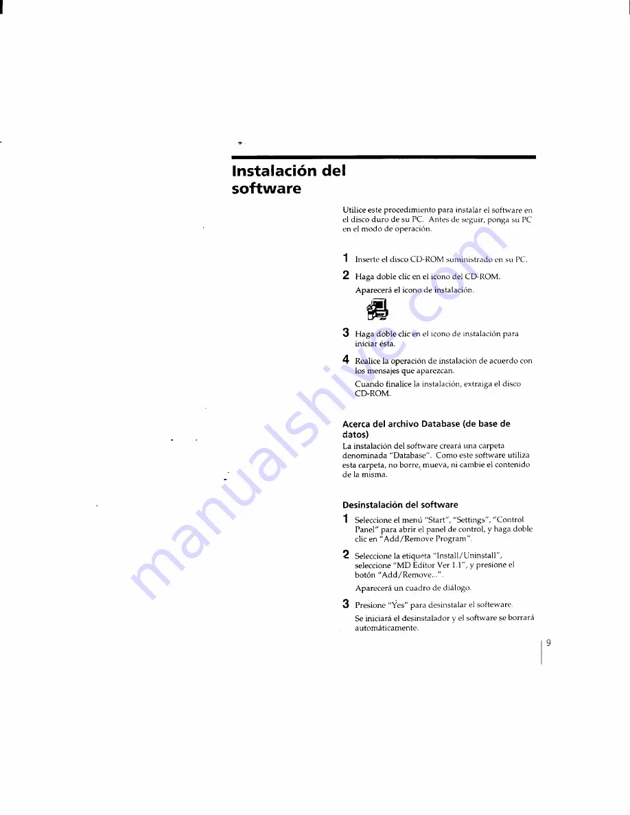 Sony MDS-PC1 Operating Instructions Manual Download Page 203