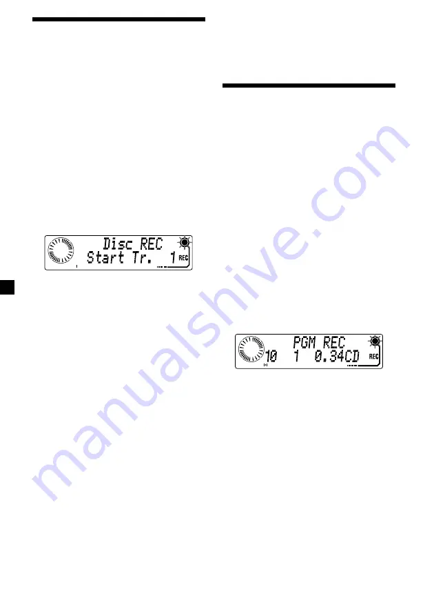 Sony MDX-C800REC Operating Instructions Manual Download Page 124