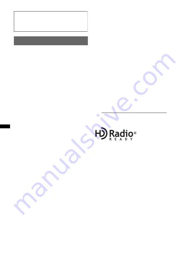 Sony MEX-BT38UW - Bt Slot Usb 1wire Operating Instructions Manual Download Page 2