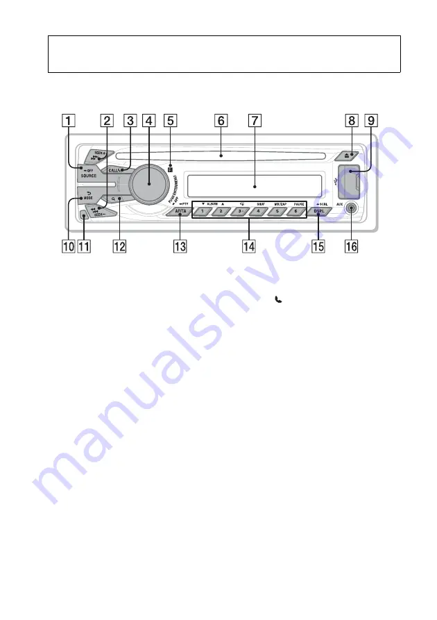 Sony MEX-BT4100U Operating Instructions Manual Download Page 8