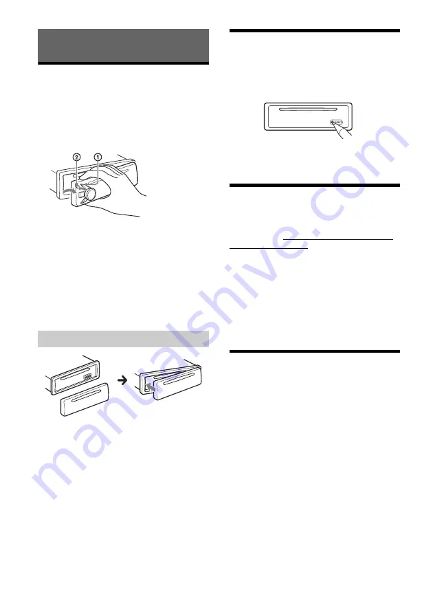 Sony MEX-N4150BT Operating Instructions Manual Download Page 7