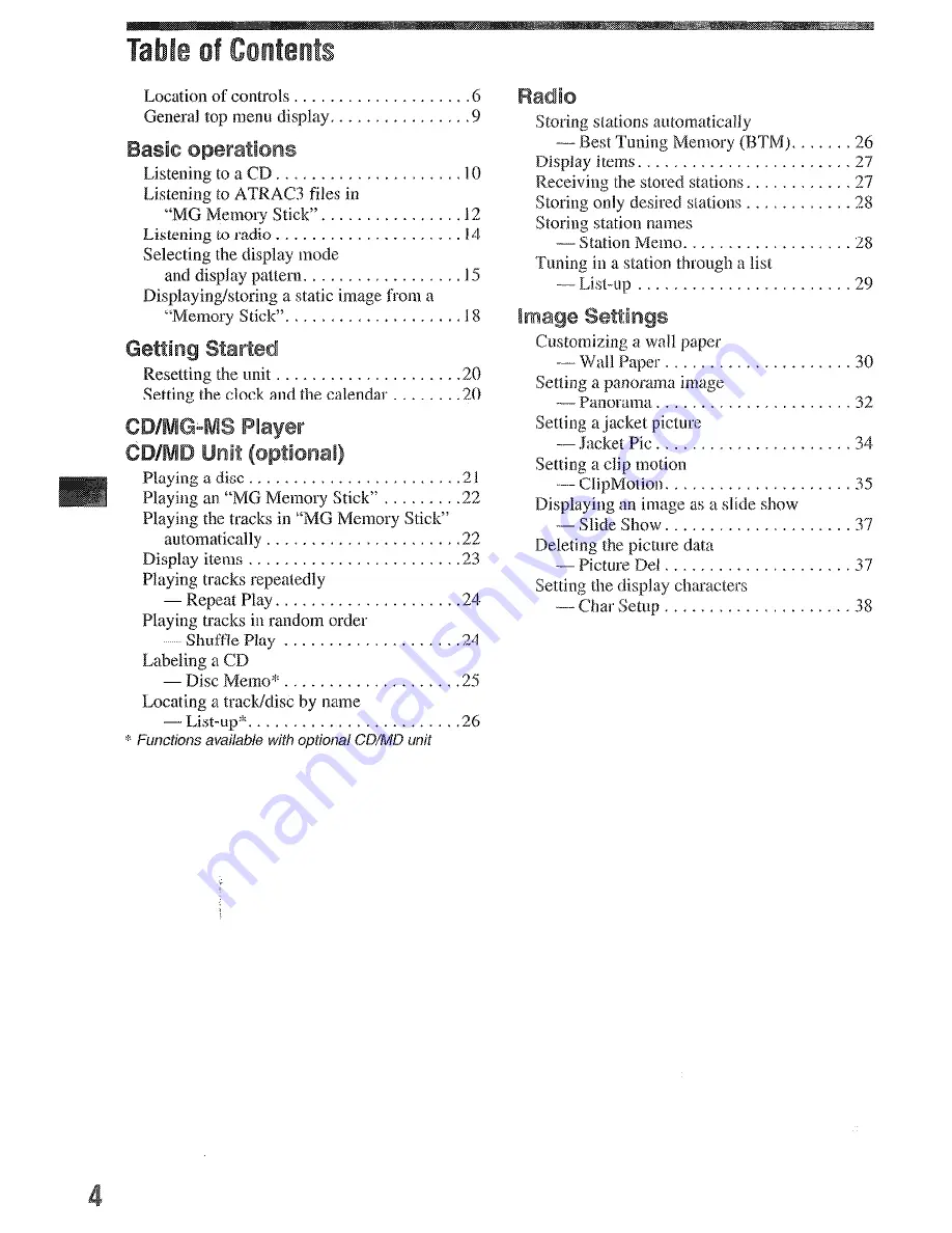 Sony MEX-SDI Operating Instructions Manual Download Page 4