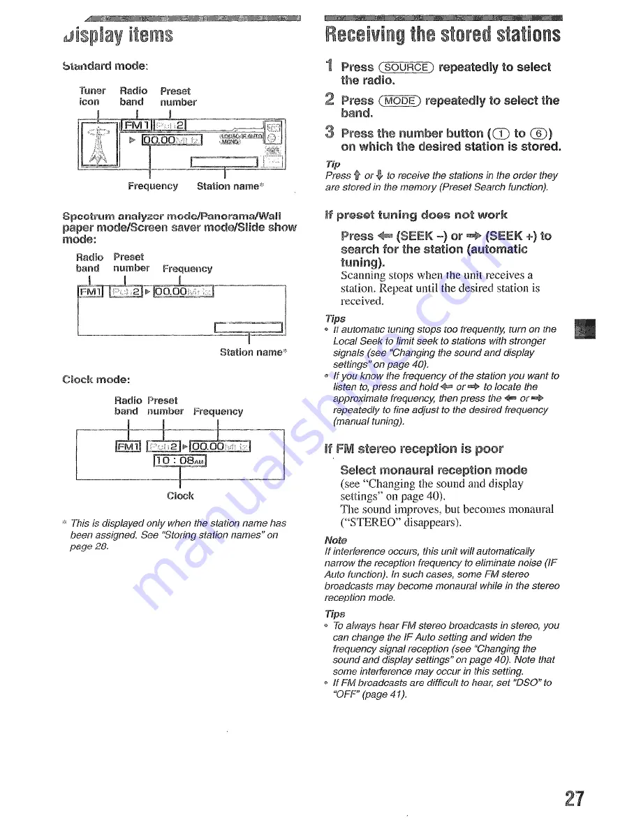 Sony MEX-SDI Operating Instructions Manual Download Page 27