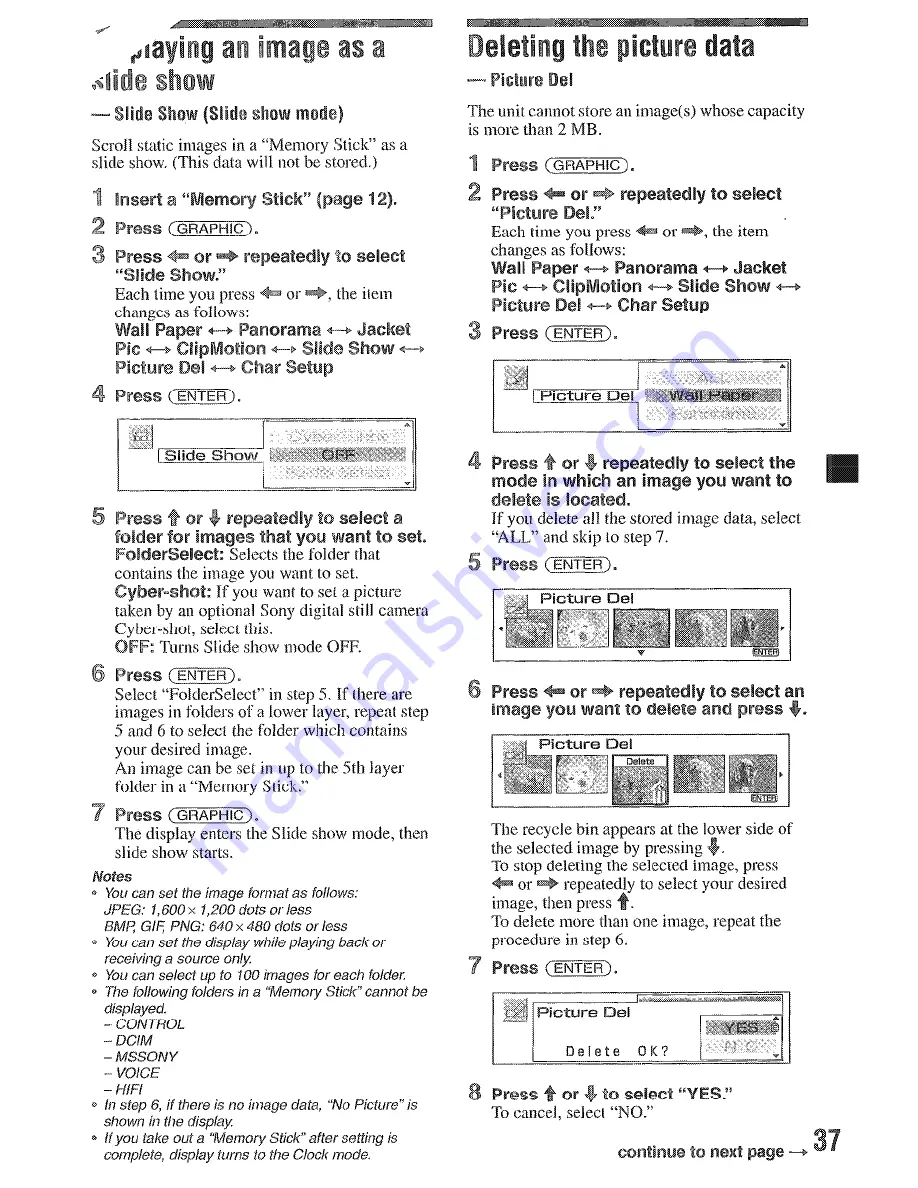 Sony MEX-SDI Operating Instructions Manual Download Page 37