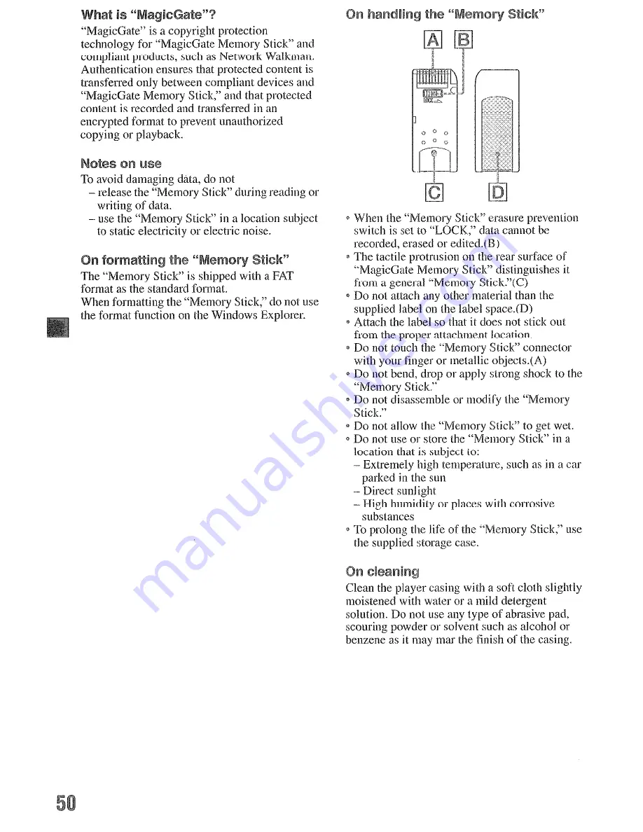 Sony MEX-SDI Operating Instructions Manual Download Page 50