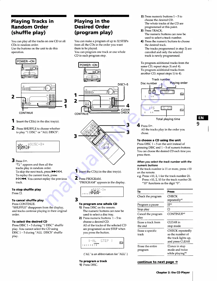 Sony MHC-C7EX Operating Instructions Manual Download Page 9