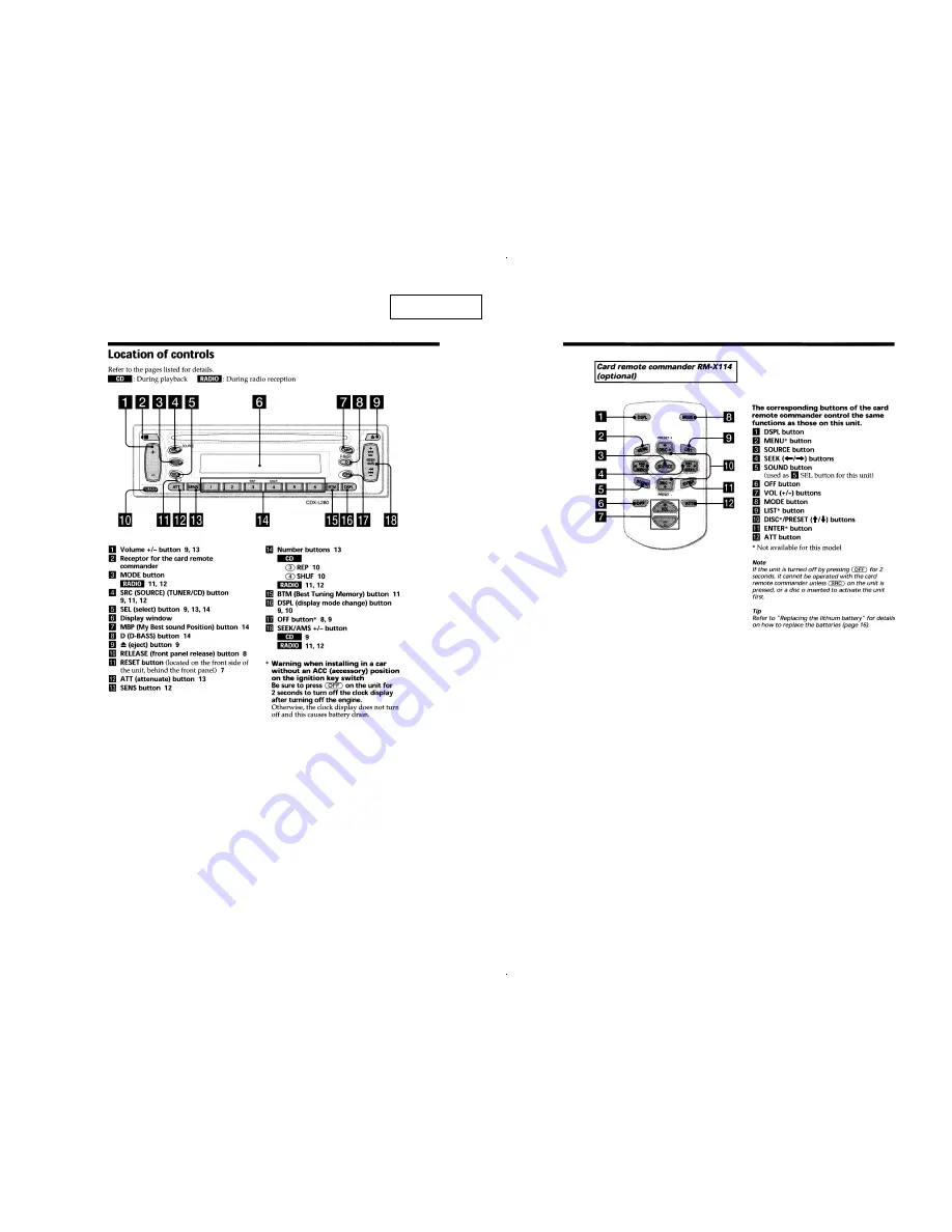 Sony Model CDX-L280 Service Manual Download Page 5