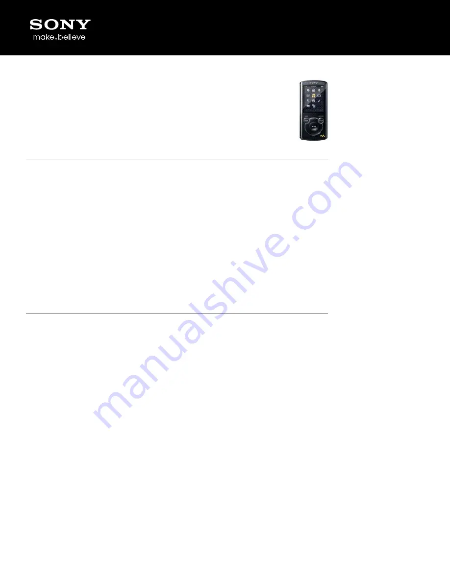 Sony MP3 Player User Manual Download Page 1