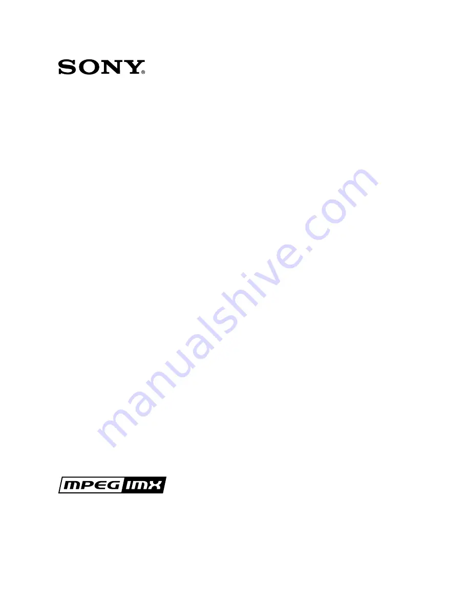 Sony MSW-A2000 Installation Manual Download Page 1