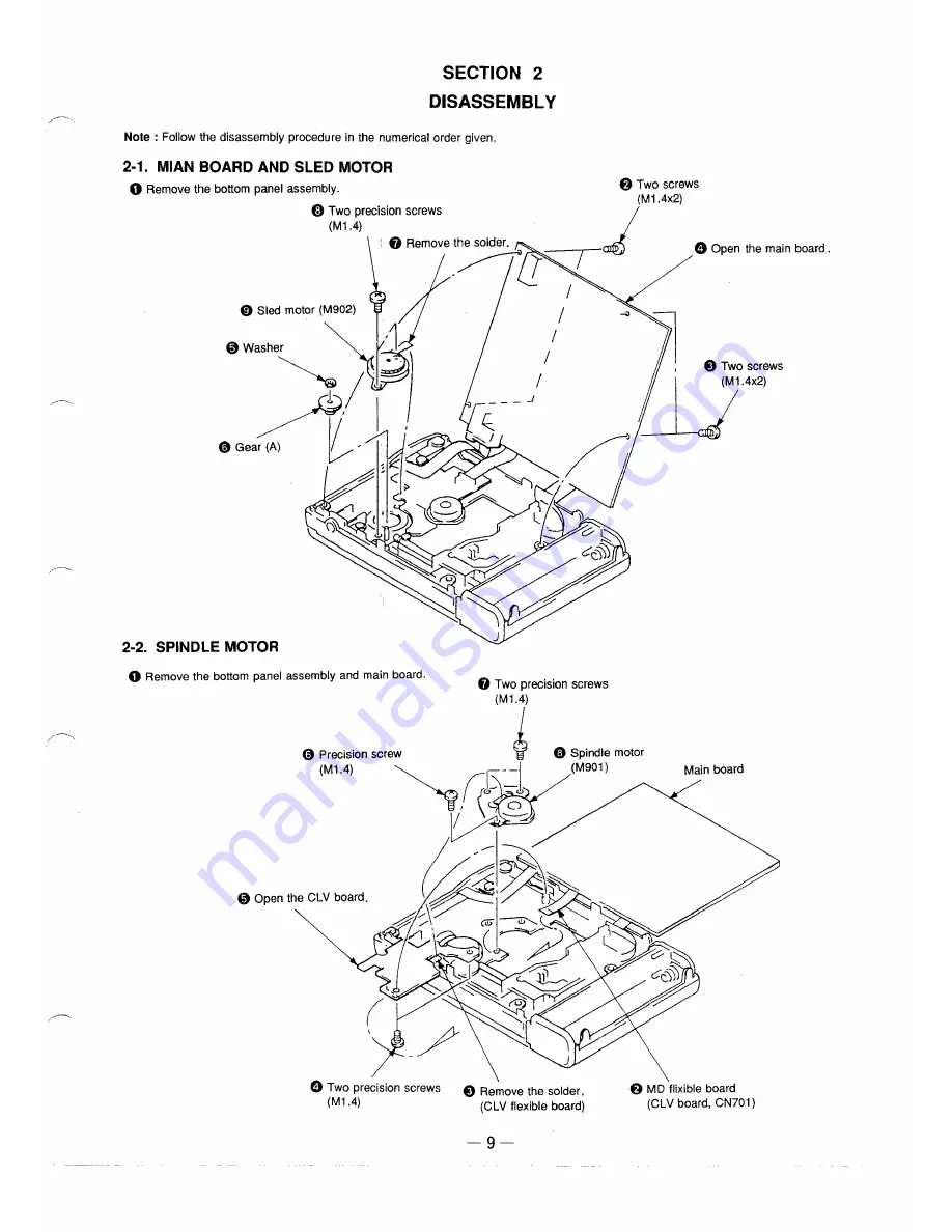 Sony MZ-E2 Service Manual Download Page 9