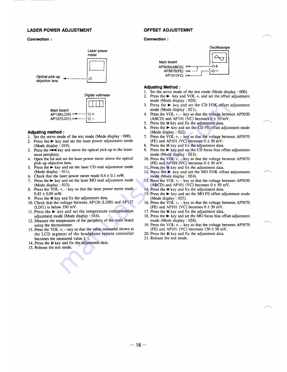 Sony MZ-E2 Service Manual Download Page 16