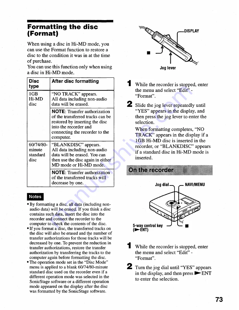 Sony MZ-NH900 Скачать руководство пользователя страница 73