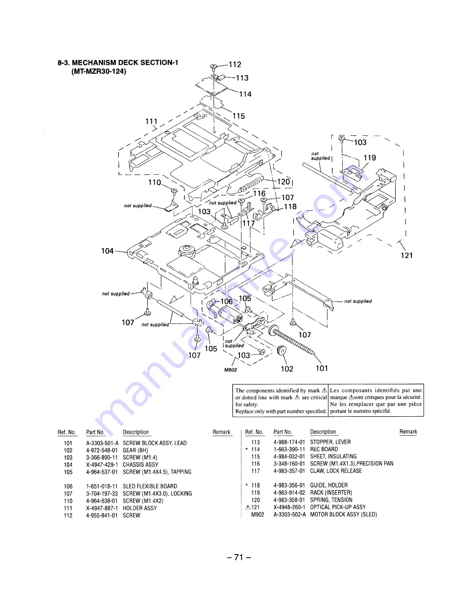 Sony MZ-R30 Analog PCLink Service Manual Download Page 47