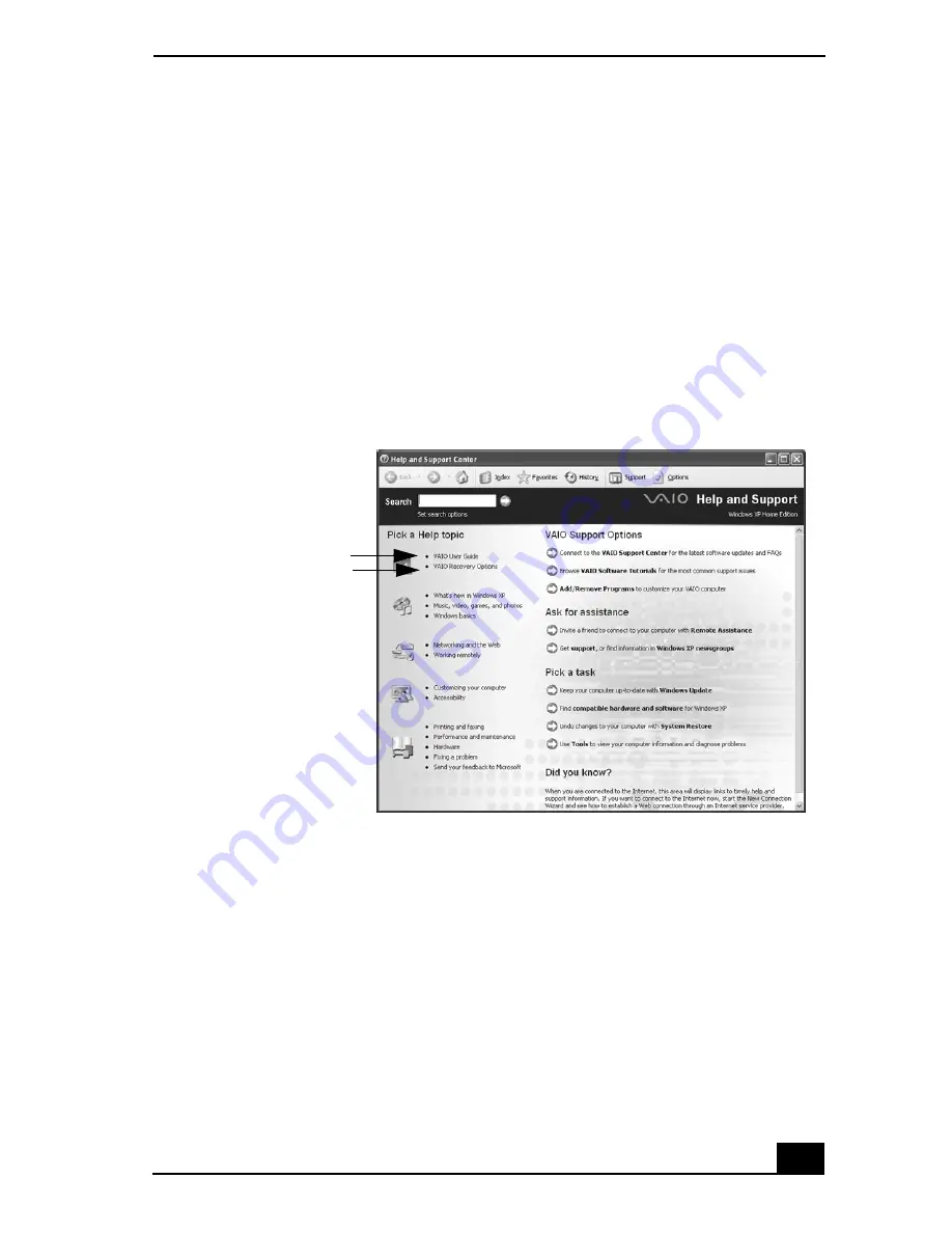 Sony PCG-V505DC2K Quick Start Manual Download Page 27