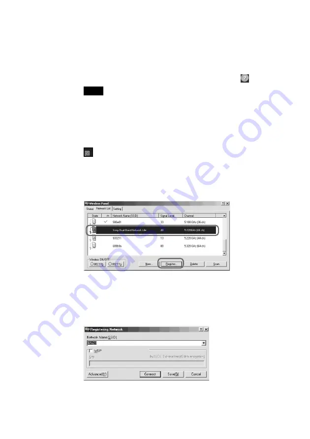 Sony PCWA-C700 - Wireless Lan Dual Pc Card Operating Instructions Manual Download Page 24