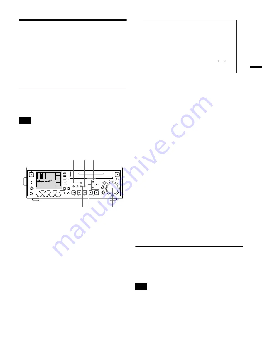 Sony PDW-F70 Operating Instructions Manual Download Page 31