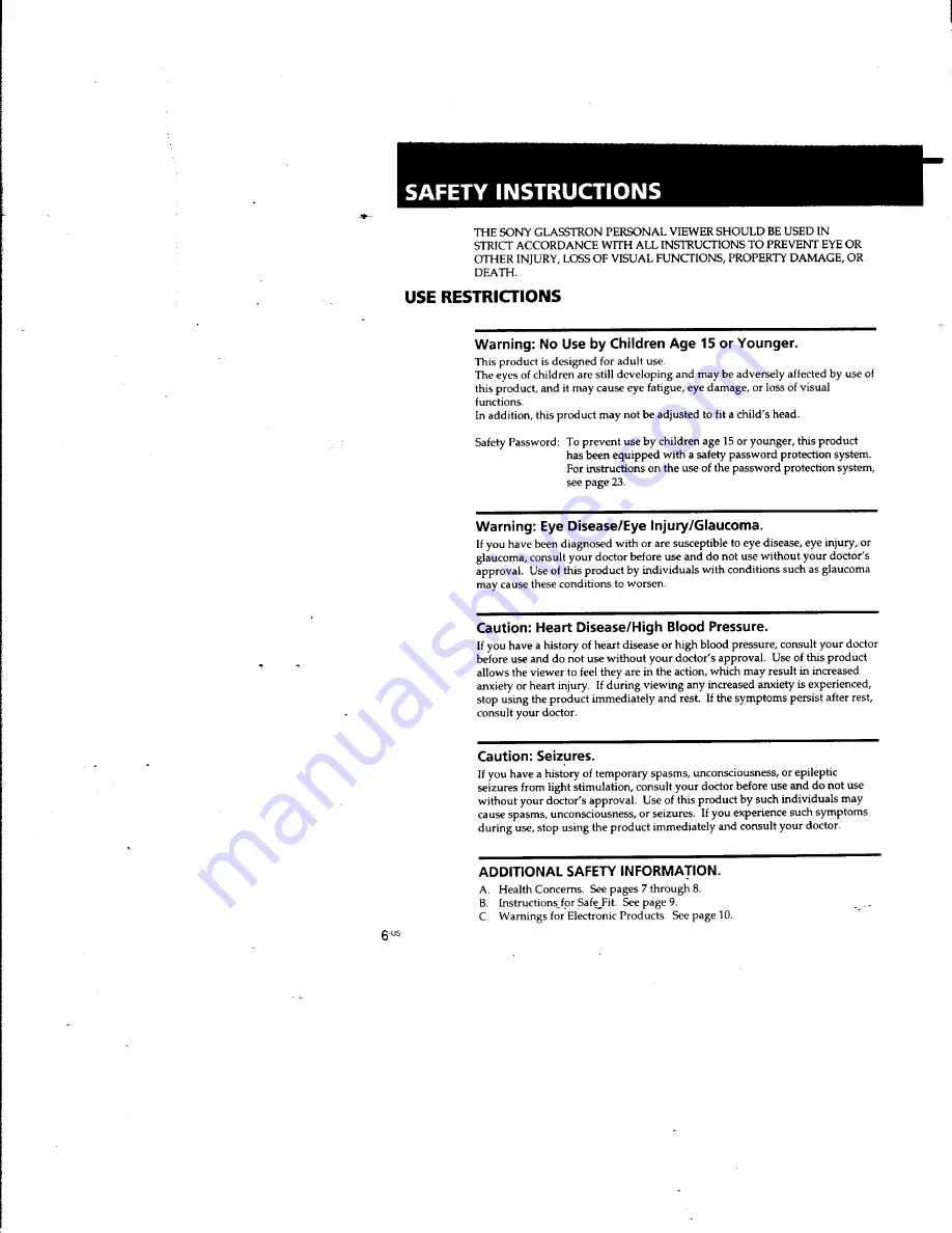 Sony PLM-A55 - Glasstron - 0.7