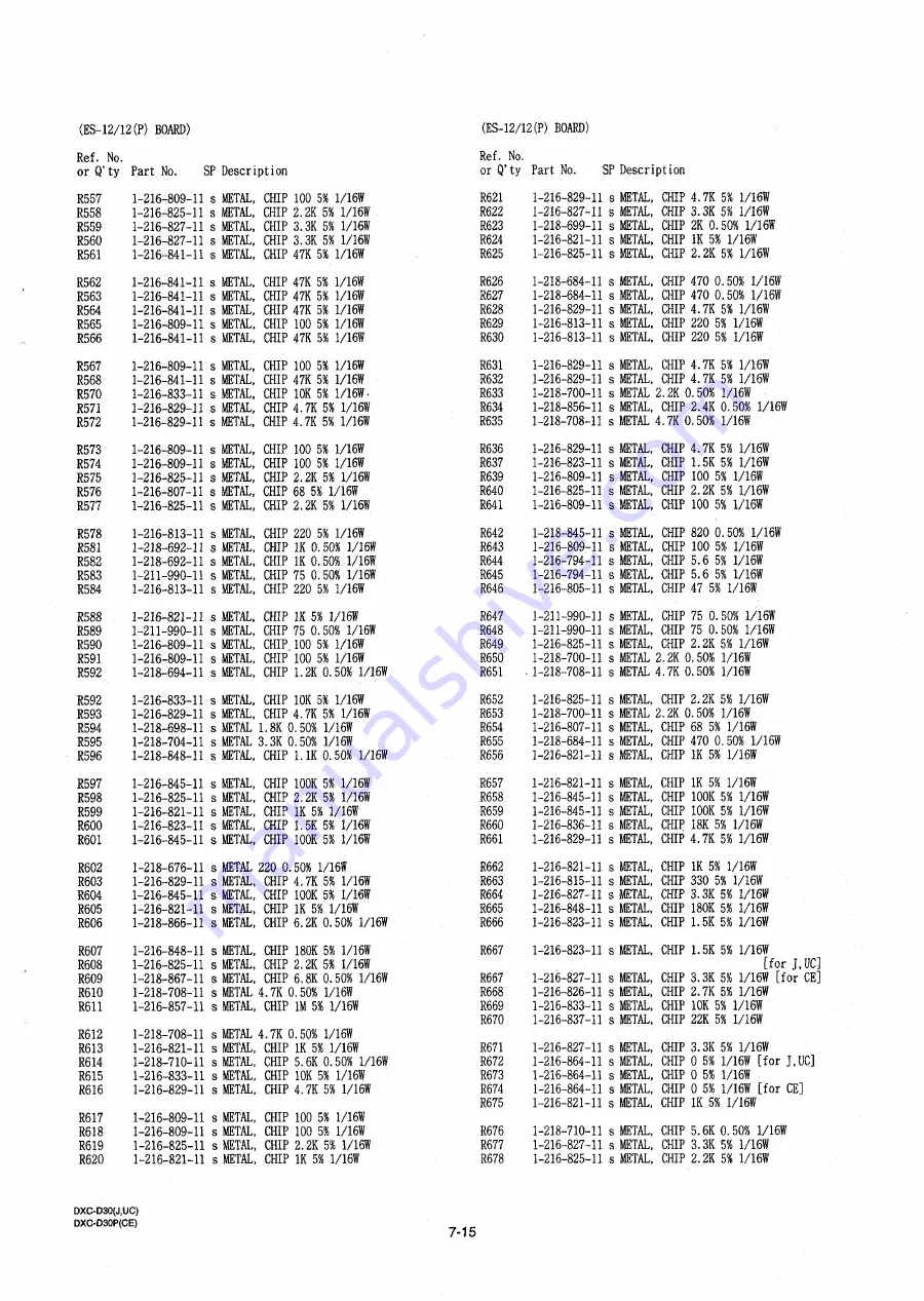 Sony PowerHAD DXC-D30 Service Manual Download Page 183