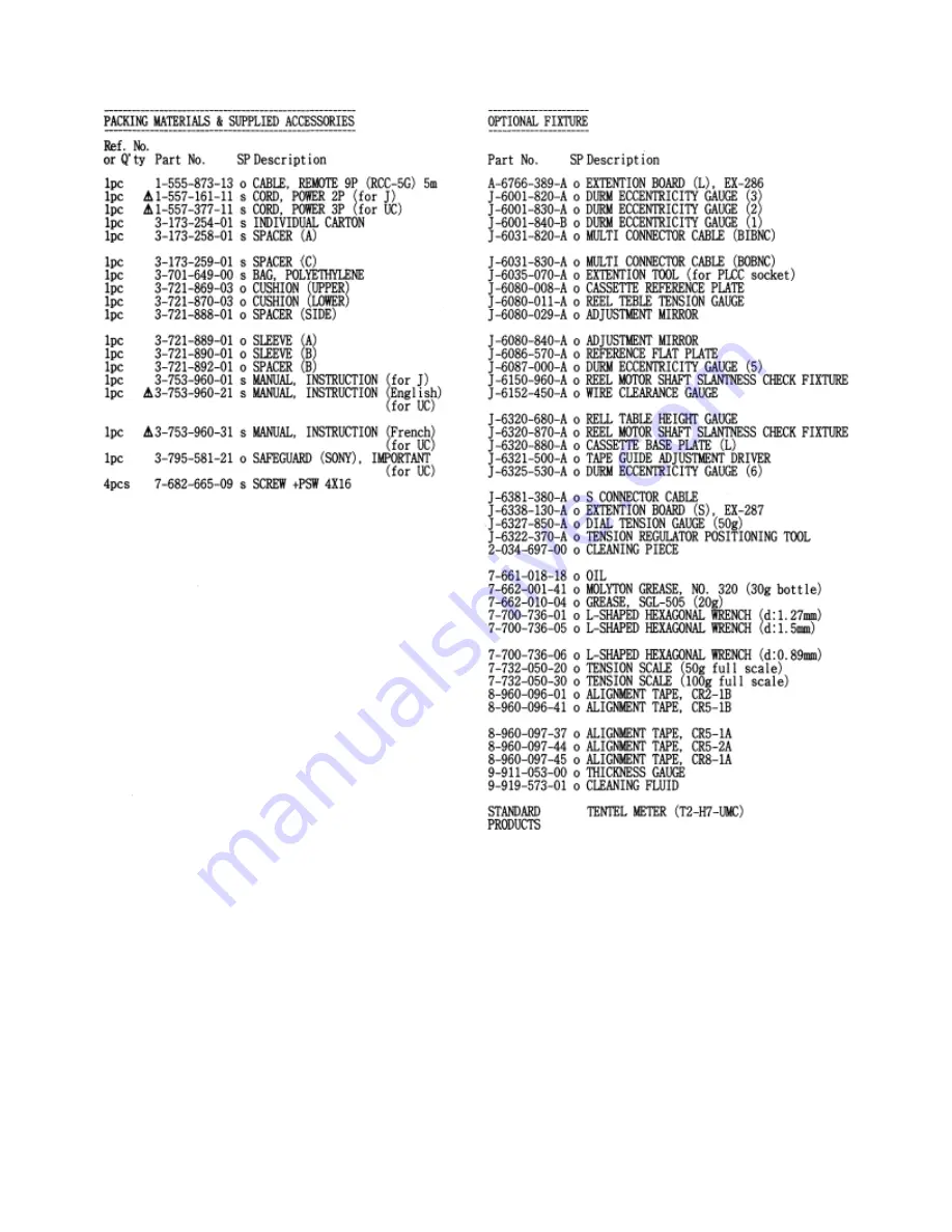 Sony PVW-2800 Service Manual Download Page 325