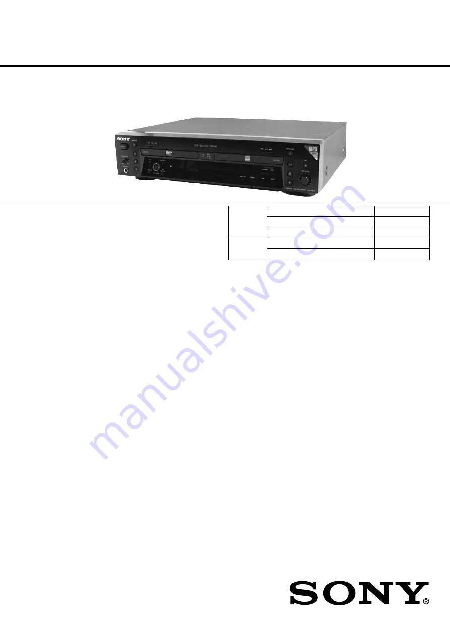 Sony RCD-W7V Service Manual Download Page 1