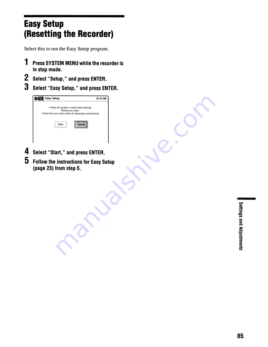 Sony RDR-GX355 - Tunerless DVD Recorder Operating Instructions Manual Download Page 85