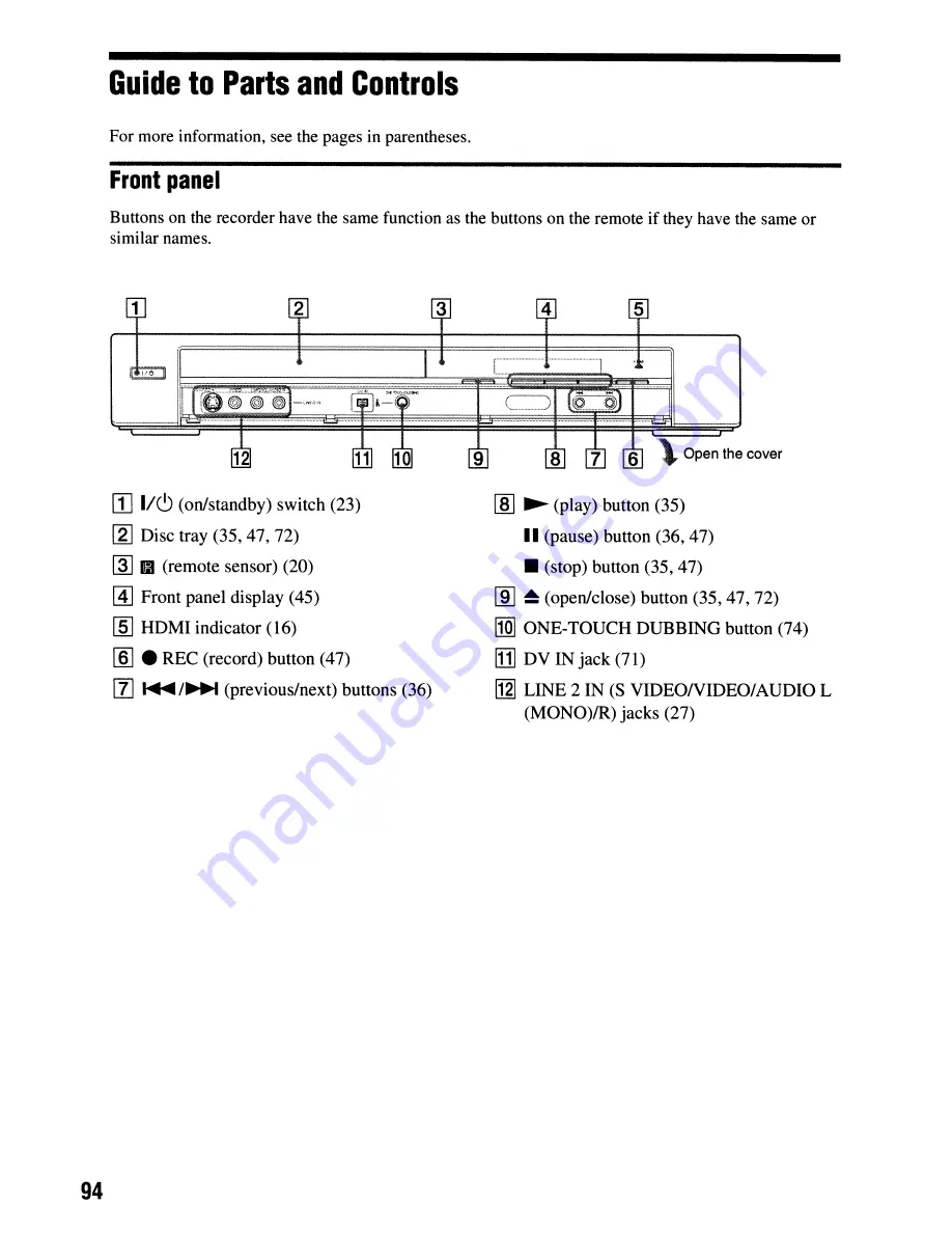 Sony RDR-GX355 - Tunerless DVD Recorder Operating Instructions Manual Download Page 94