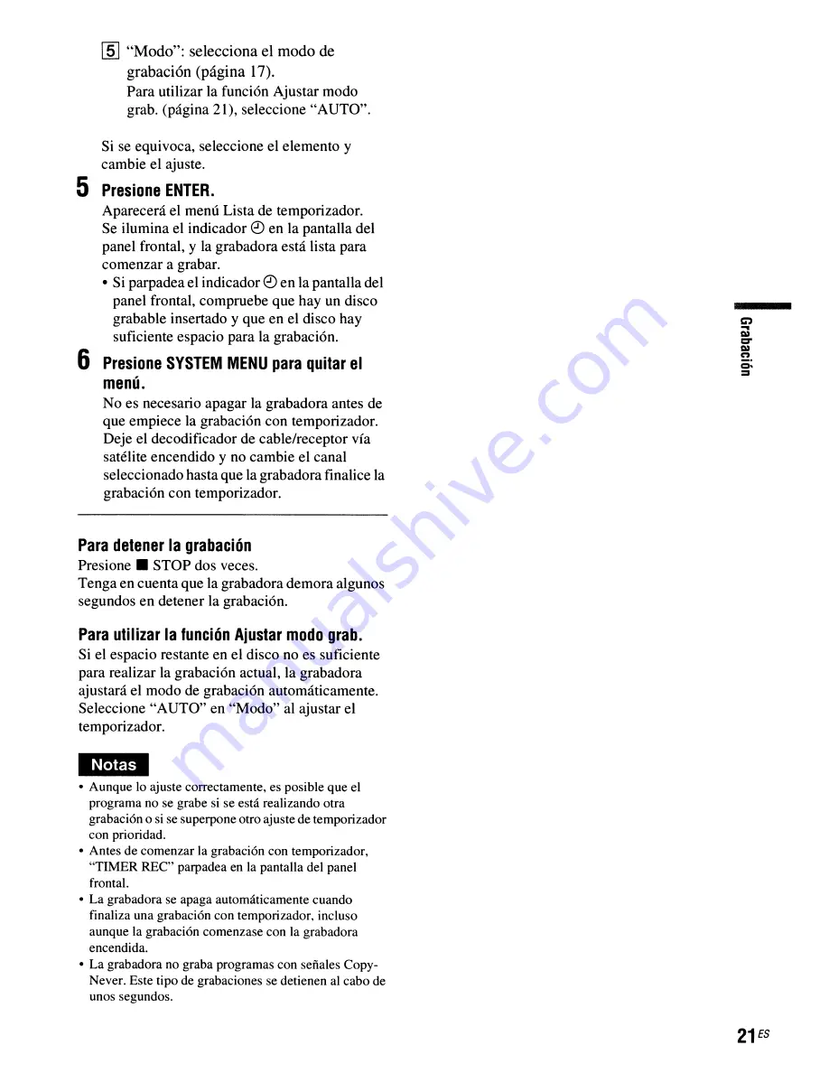 Sony RDR-GX355 - Tunerless DVD Recorder Operating Instructions Manual Download Page 127