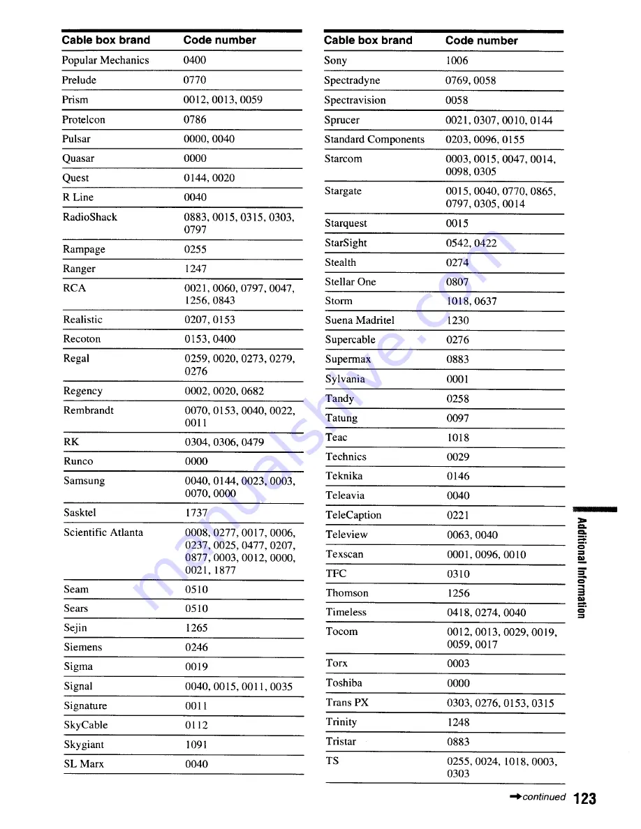 Sony RDR VX555 - DVDr/ VCR Combo Operating Instructions Manual Download Page 123