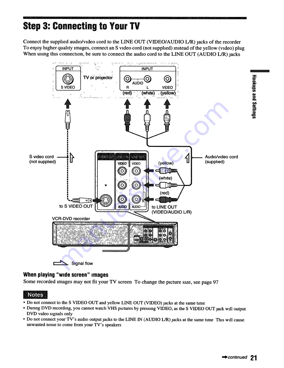 Sony RDR VXD655 - DVDr/ VCR Combo Скачать руководство пользователя страница 21