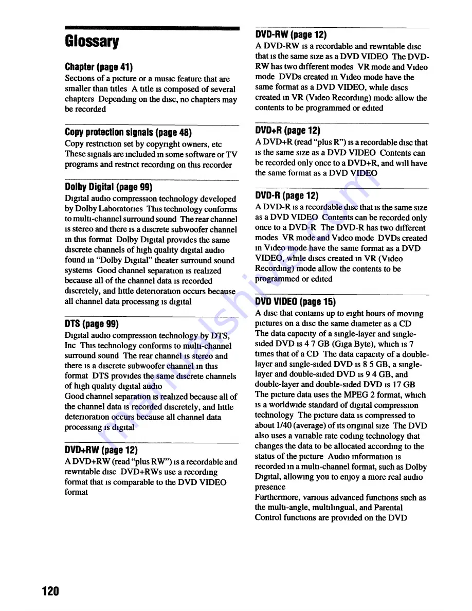 Sony RDR VXD655 - DVDr/ VCR Combo Operating Instructions Manual Download Page 120