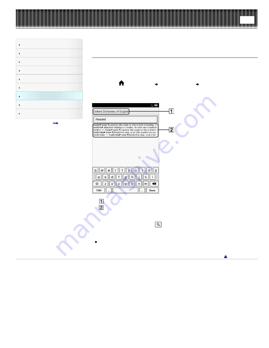 Sony Reader PRS-T3 Series User Manual Download Page 112