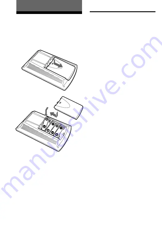 Sony RM-AV2500 - Integrated Remote Commander Operating Instructions Manual Download Page 6