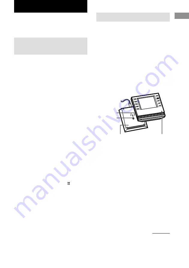 Sony RM-TP1 Operating Instructions / Mode d’emploi Operating Instructions Manual Download Page 5