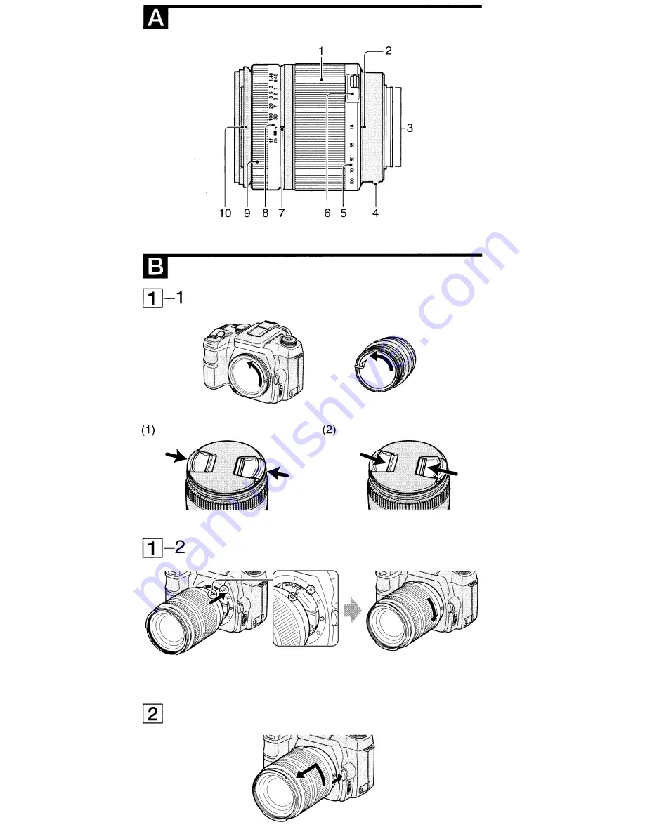 Sony SAL18250 - Zoom Lens - 18 mm Operating Instructions Manual Download Page 2