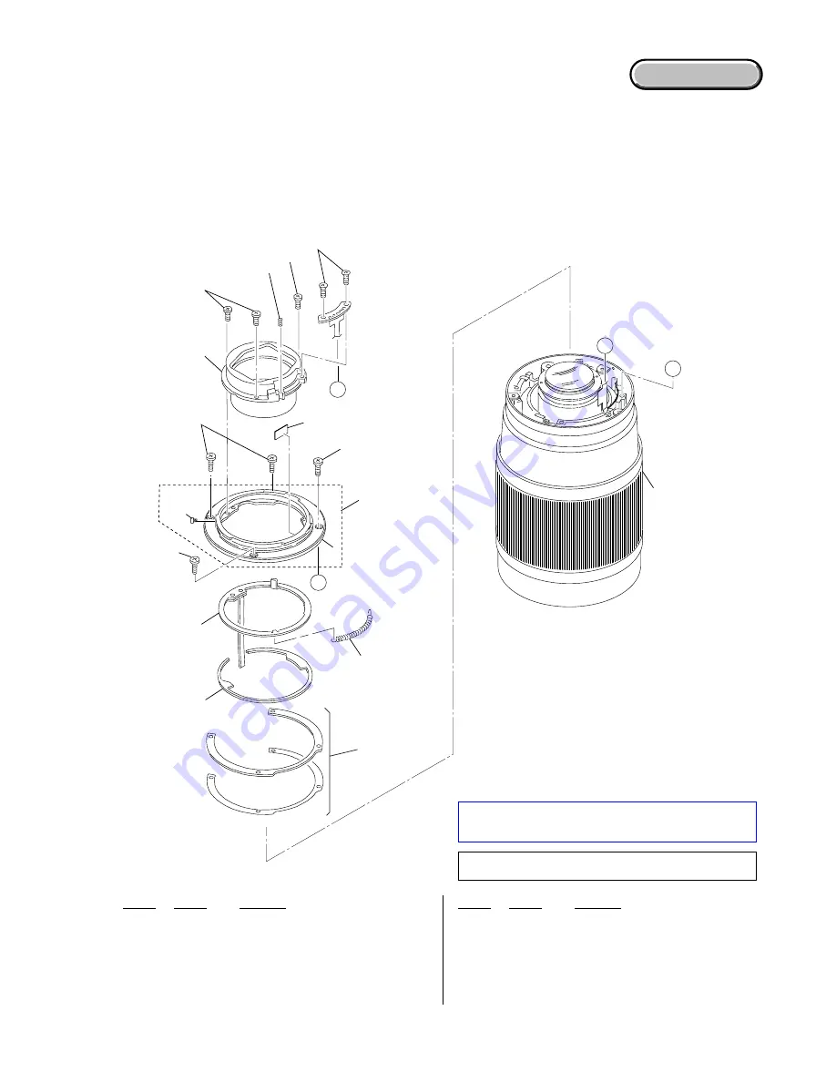 Sony SAL75300 - Telephoto Zoom Lens Service Manual Download Page 23