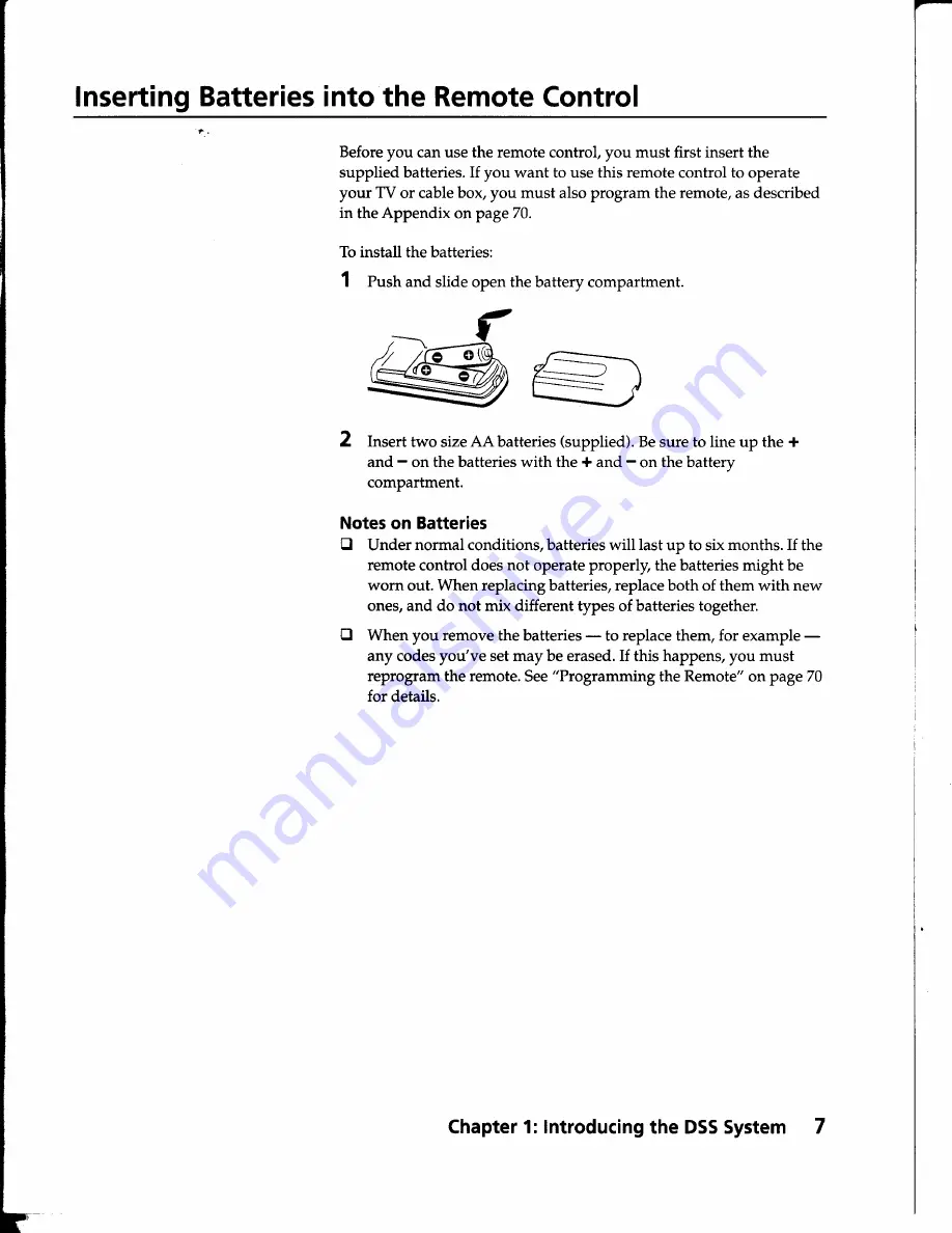 Sony SAT-B1 - Digital Satellite System Operating Instructions Manual Download Page 7